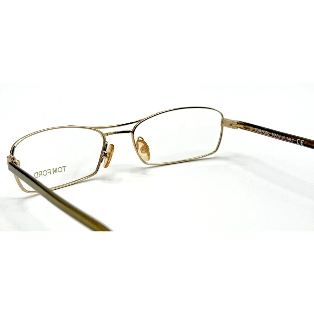 Tom Ford Eyeglasses Frame TF5024 255 Gold Square Metal New Authentic 52-16-130